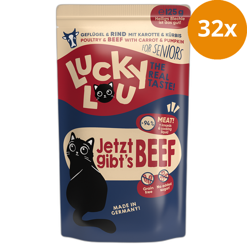 Lucky Lou PB Lifestage Senior Geflügel + Rind 125 g
