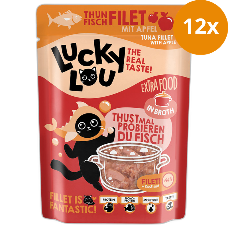 Lucky Lou Extra Food Thunfisch mit Apfel in Sud 70 g