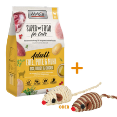 MAC's Cat Ente, Pute & Huhn 7 kg + GRATIS TRIXIE Spielmaus
