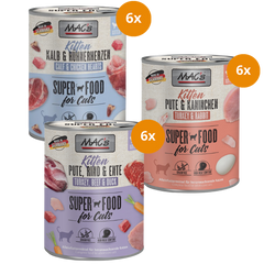 MAC’s Cat Kitten Probierpaket 800 g – 3 Sorten Geflügel & Kalb