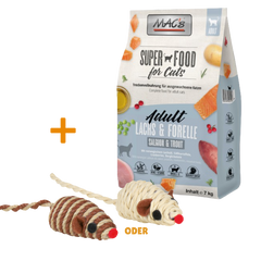MAC's Cat Lachs & Forelle 7 kg + GRATIS TRIXIE Spielmaus