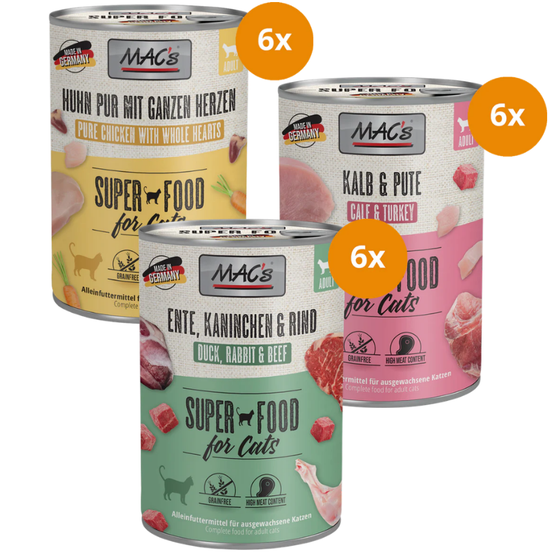 MAC's Cat Nassfutter 400 g - fröhlich mixen & sparen!