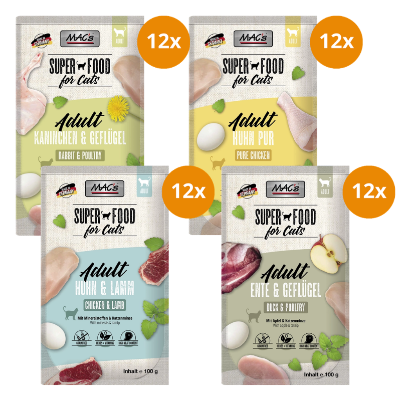 MAC’s Cat Pouch Kombipaket 100 g – Geflügel & Fleisch Mix