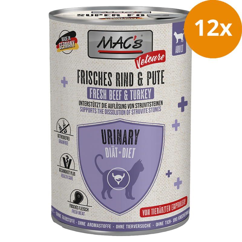 MAC's Cat Vetcare Urinary Rind & Pute 400 g