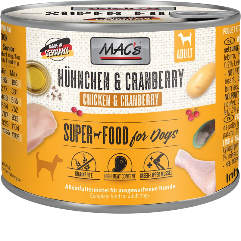 MAC's Dog Hühnchen & Cranberry 200 g