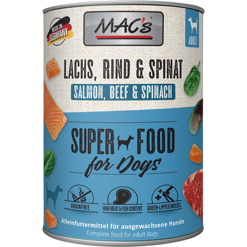 MAC's Dog Lachs, Rind & Spinat 800 g