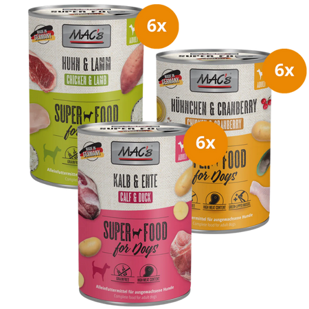 MAC's Dog Nassfutter 400 g - Mix Sparpaket