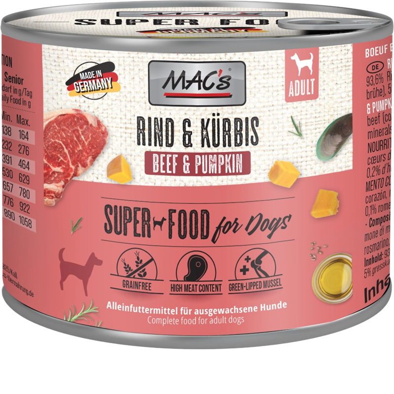MAC's Dog Rind & Kürbis 200 g