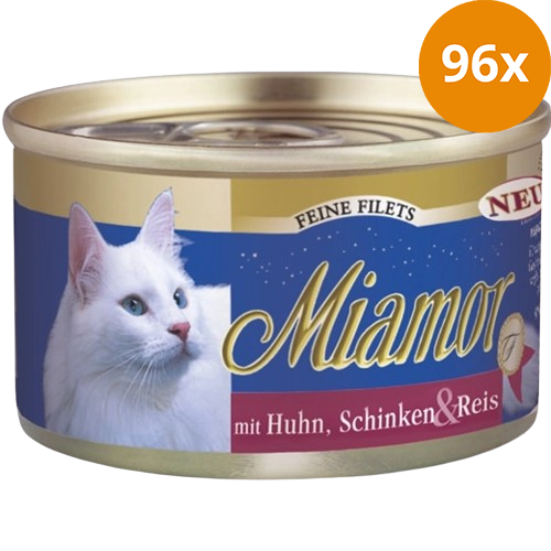Miamor Feine Filets Huhn, Schinken & Reis 100 g