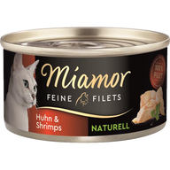 Miamor Feine Filets Naturelle Huhn & Shrimps 80 g