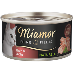 Miamor Feine Filets Naturelle Thunfisch & Lachs 80 g