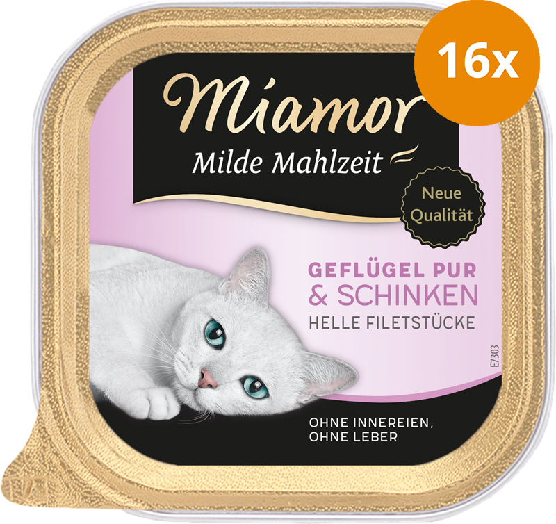 Miamor Milde Mahlzeit Geflügel & Schinken 100 g