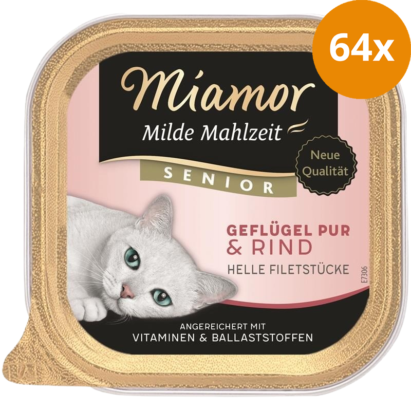 Miamor Milde Mahlzeit Senior Geflügel pur & Rind 110 g