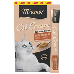 Miamor Snack Cream Leberwurst-Cream XL-Pack 12 x 16 g