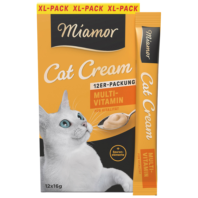 Miamor Snack Cream Multivitamin-Cream XL-Pack 12 x 16 g