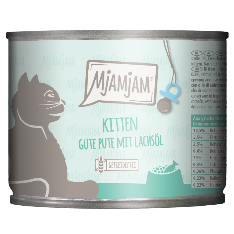MjAMjAM Kitten gute Pute mit Lachsöl 200 g