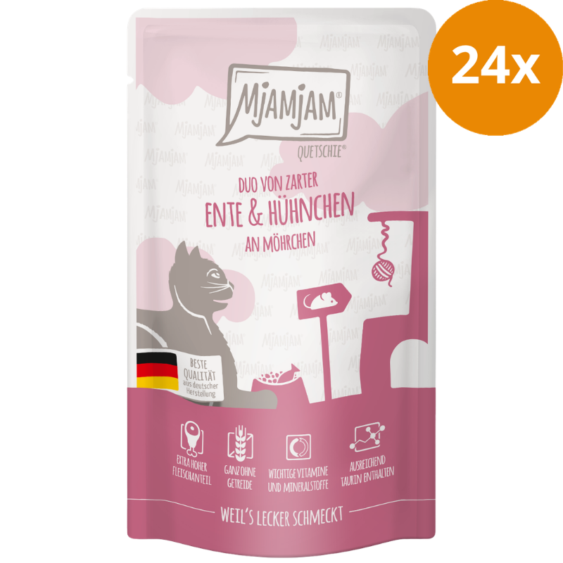 MjAMjAM Quetschie DUO Ente + Huhn Möhre 125 g