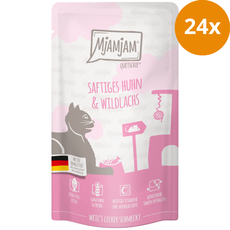 MjAMjAM Quetschie Huhn + Wildlachs 125 g