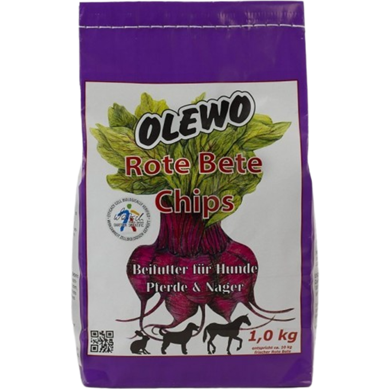 OLEWO Rote Bete-Granulat-Chips für Hund, Pferd & Nager