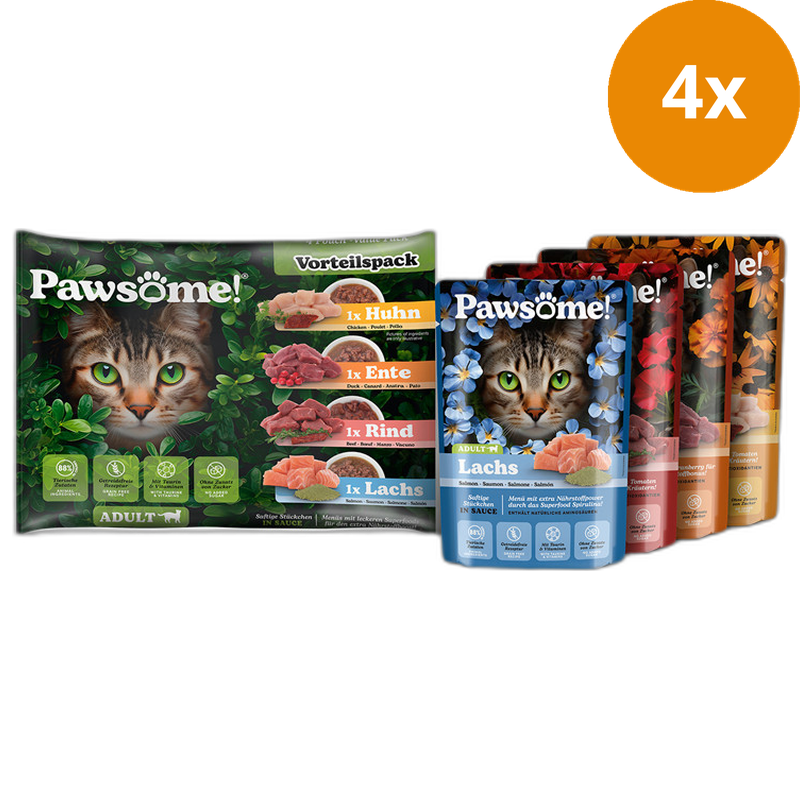 Pawsome! Adult 4 x 85 g Mixpack