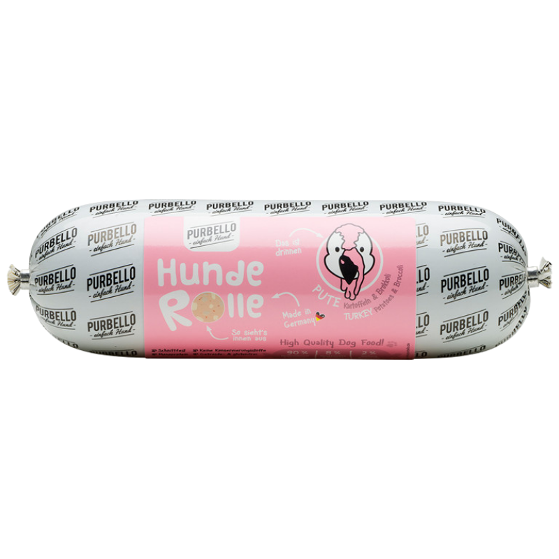 PURBELLO HundeRolle Pute mit Brokkoli & Kartoffeln 800 g