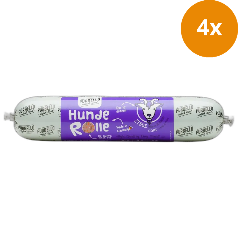 PURBELLO HundeRolle Ziege mit Möhren & Kräutern 400 g