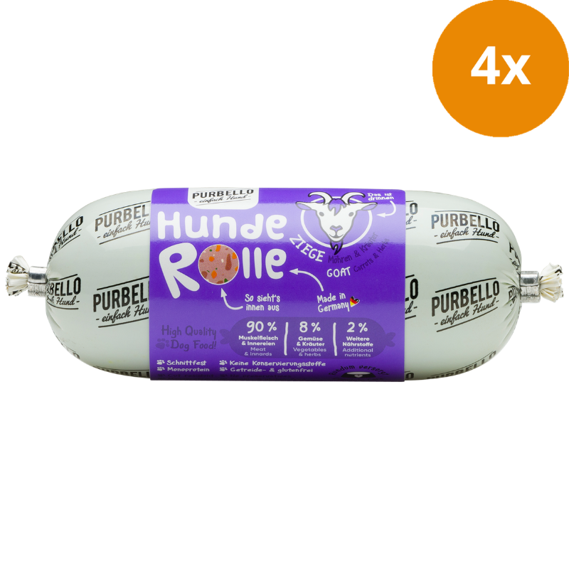 PURBELLO HundeRolle Ziege mit Möhren & Kräutern 200 g