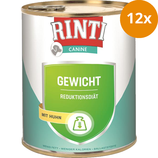 Rinti Canine 800g Reduktionsdiät Gewicht mit Huhn 800 g