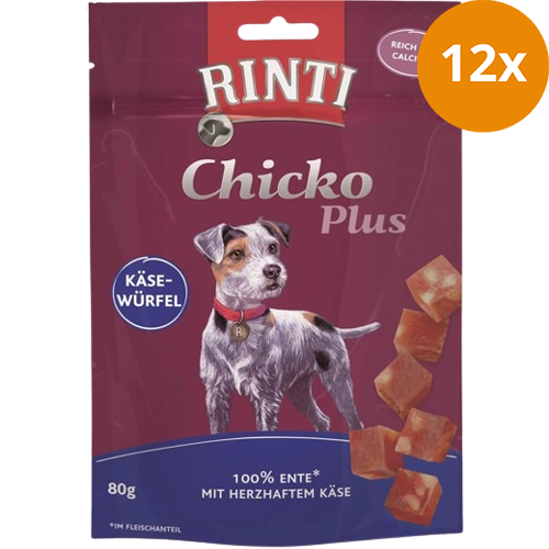 Rinti Chicko Plus Käsewürfel mit Ente 80 g