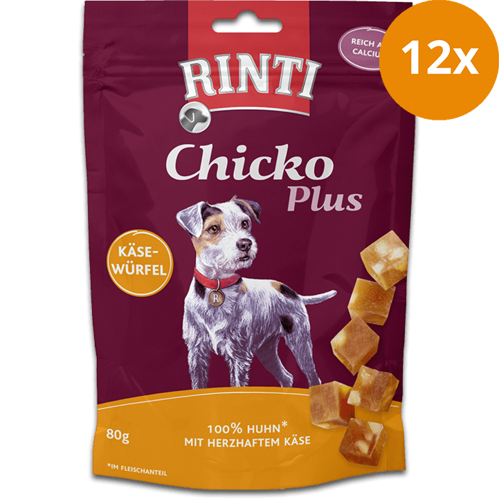 Rinti Chicko Plus Käsewürfel mit Huhn 80 g