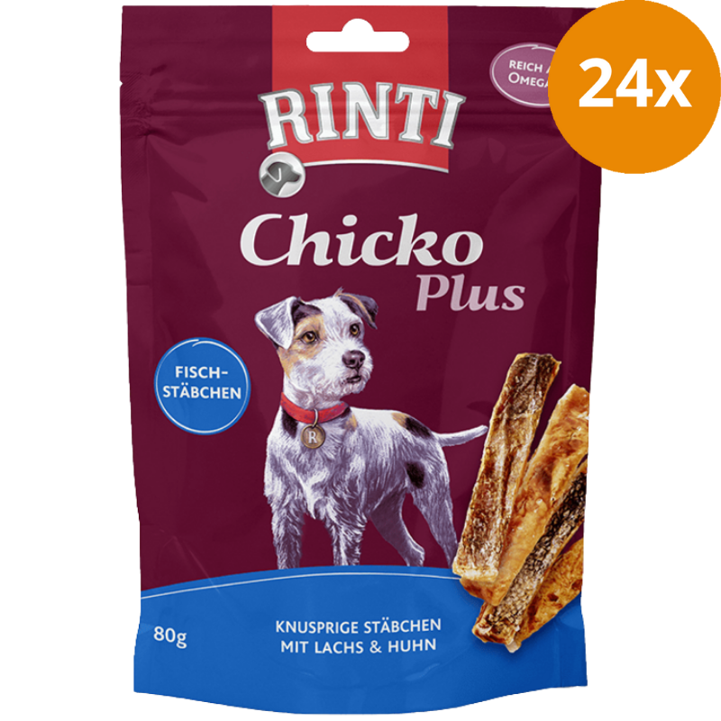 Rinti Chicko Plus Fischstäbchen mit Lachs & Huhn 80 g