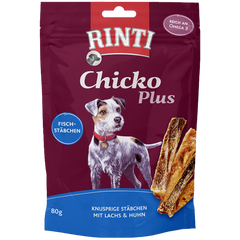 Rinti Chicko Plus Fischstäbchen mit Lachs & Huhn 80 g
