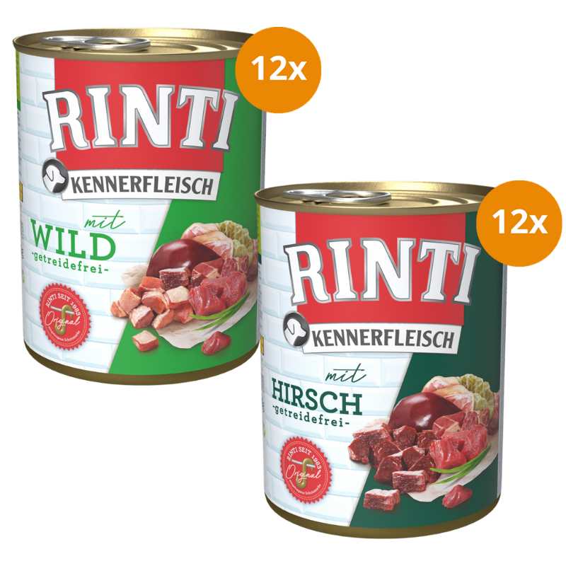Rinti Kennerfleisch Kombipaket 800 g – Wild-Mix