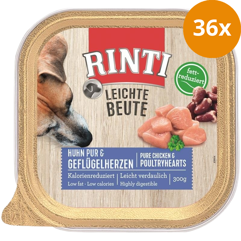Rinti Schale Leichte Beute Huhn Pur & Geflügelherzen 300 g