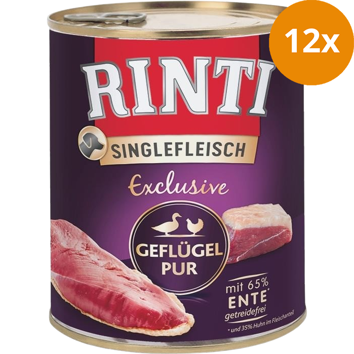 Rinti Singlefleisch Exclusive Geflügel Pur 800 g