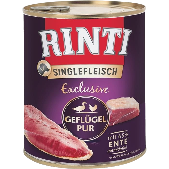 Rinti Singlefleisch Exclusive Geflügel Pur 800 g