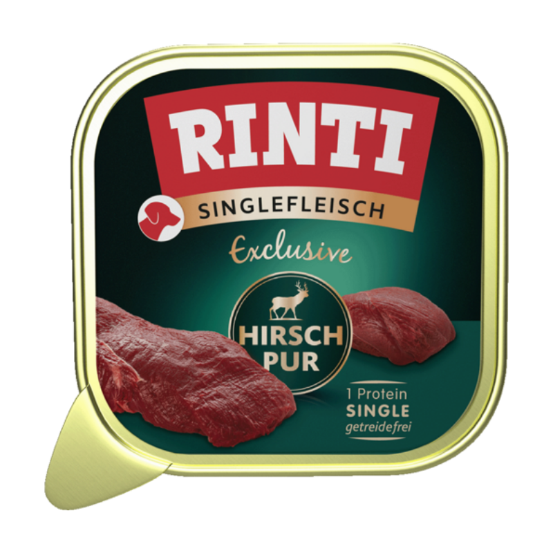 Rinti Singlefleisch Schale Exclusive Hirsch pur 150 g