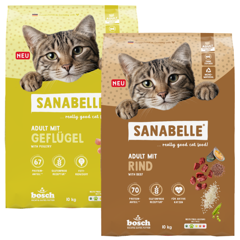 Sanabelle Classic Geflügel & Sanabelle Classic Rind Sparpaket