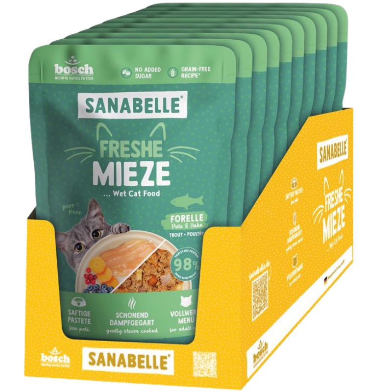 Sanabelle Freshe Mieze Forelle, Pute & Huhn 100 g