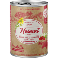 Sanabelle Heimat Dose frische Forelle & Landente mit Zucchini, Karotte und Johannisbeere 400 g