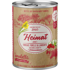 Sanabelle Heimat Dose frische Forelle & Landente mit Zucchini, Karotte und Johannisbeere 400 g