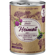 Sanabelle Heimat Dose zartes Hühnchen & Forelle mit Erbsen, Kartoffel und Aroniabeere 400 g