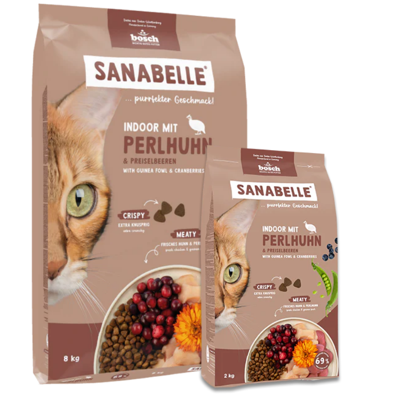 Sanabelle Indoor Perlhuhn 8 kg + Sanabelle Indoor Perlhuhn 2 kg