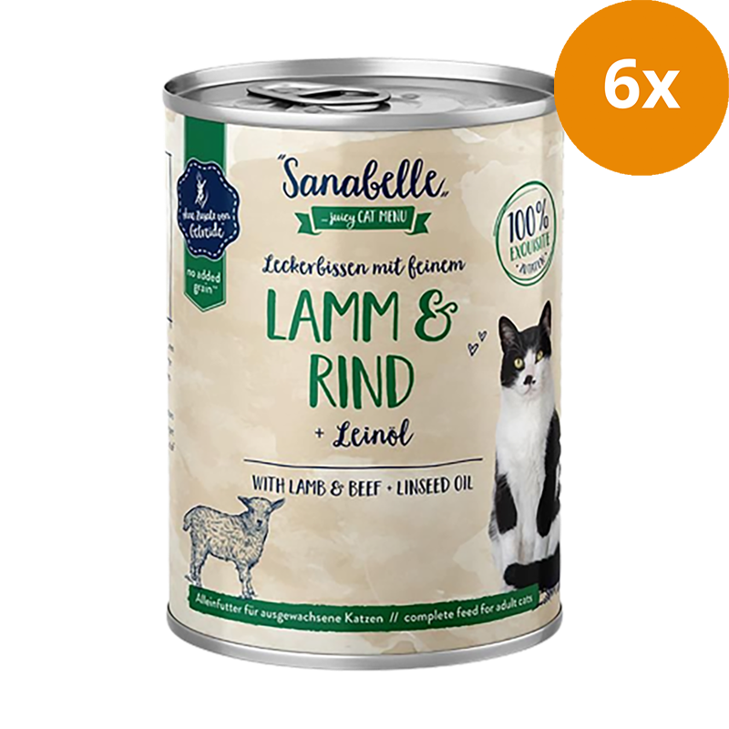 Sanabelle Nassfutter mit Lamm & Rind 400 g