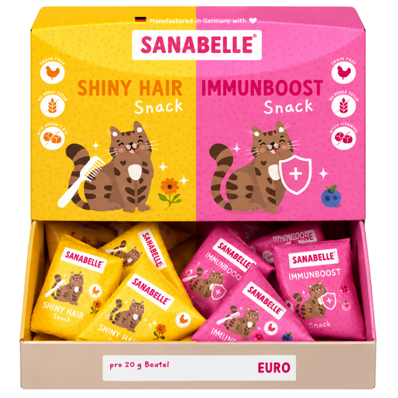 Sanabelle Snack Tetraeder Mix-Display Shiny Hair/Immunboost #H8574