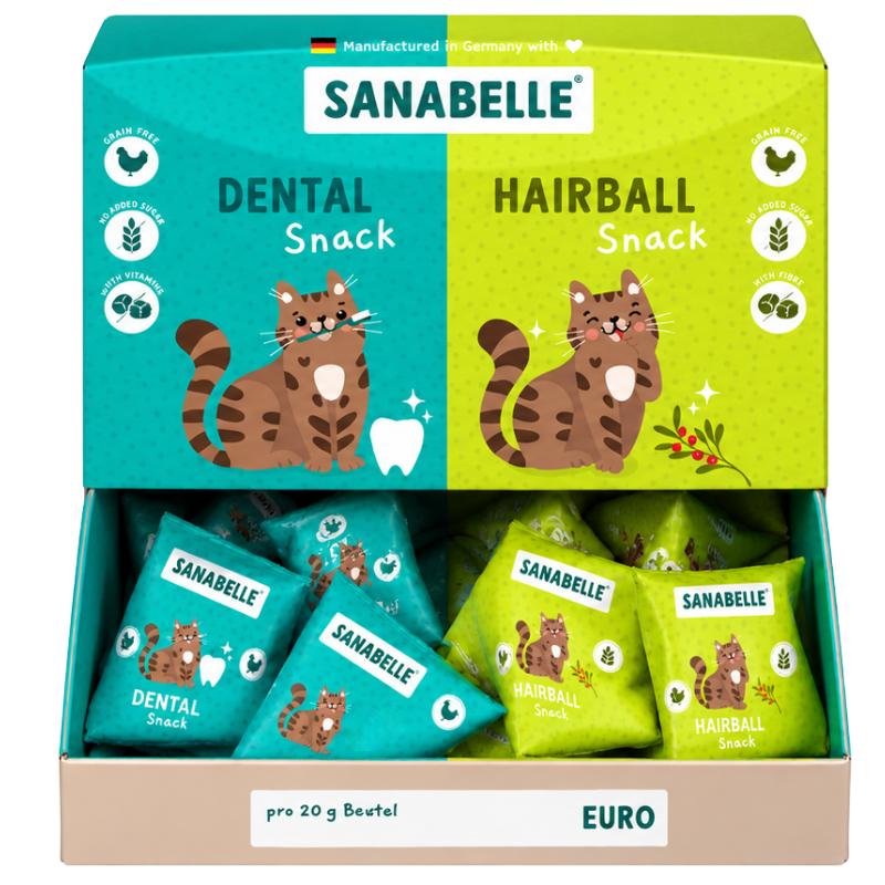 Sanabelle Snack Tetraeder Mix-Display Dental/Hairball #H8573