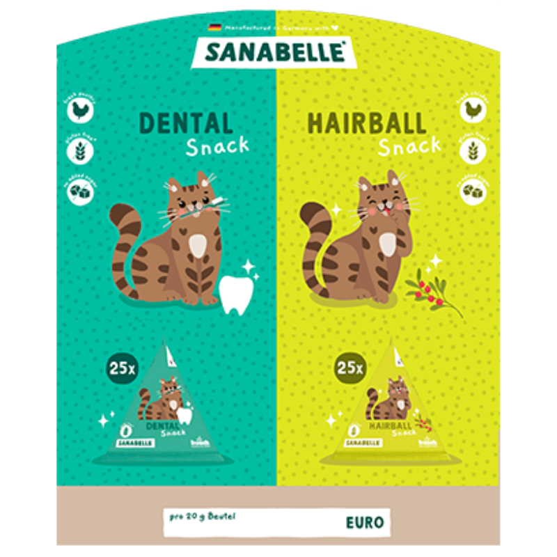 Sanabelle Snack Tetraeder Mix-Display Dental/Hairball #H8573