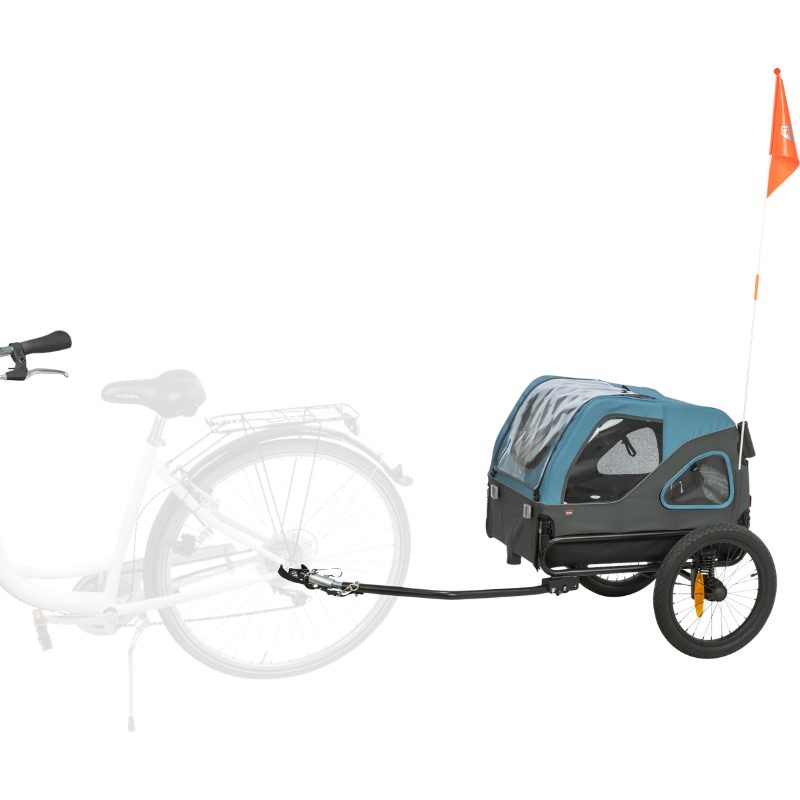 TRIXIE Fahrrad-Anhänger blau/grau