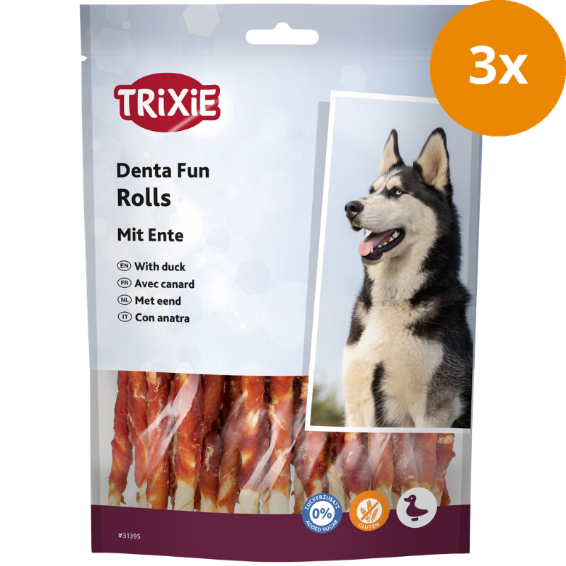 TRIXIE Denta Fun Kaurollen 80 g (10 Stück)
