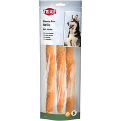 TRIXIE Denta Fun Kaurollen Huhn 250 g (3 Stück)